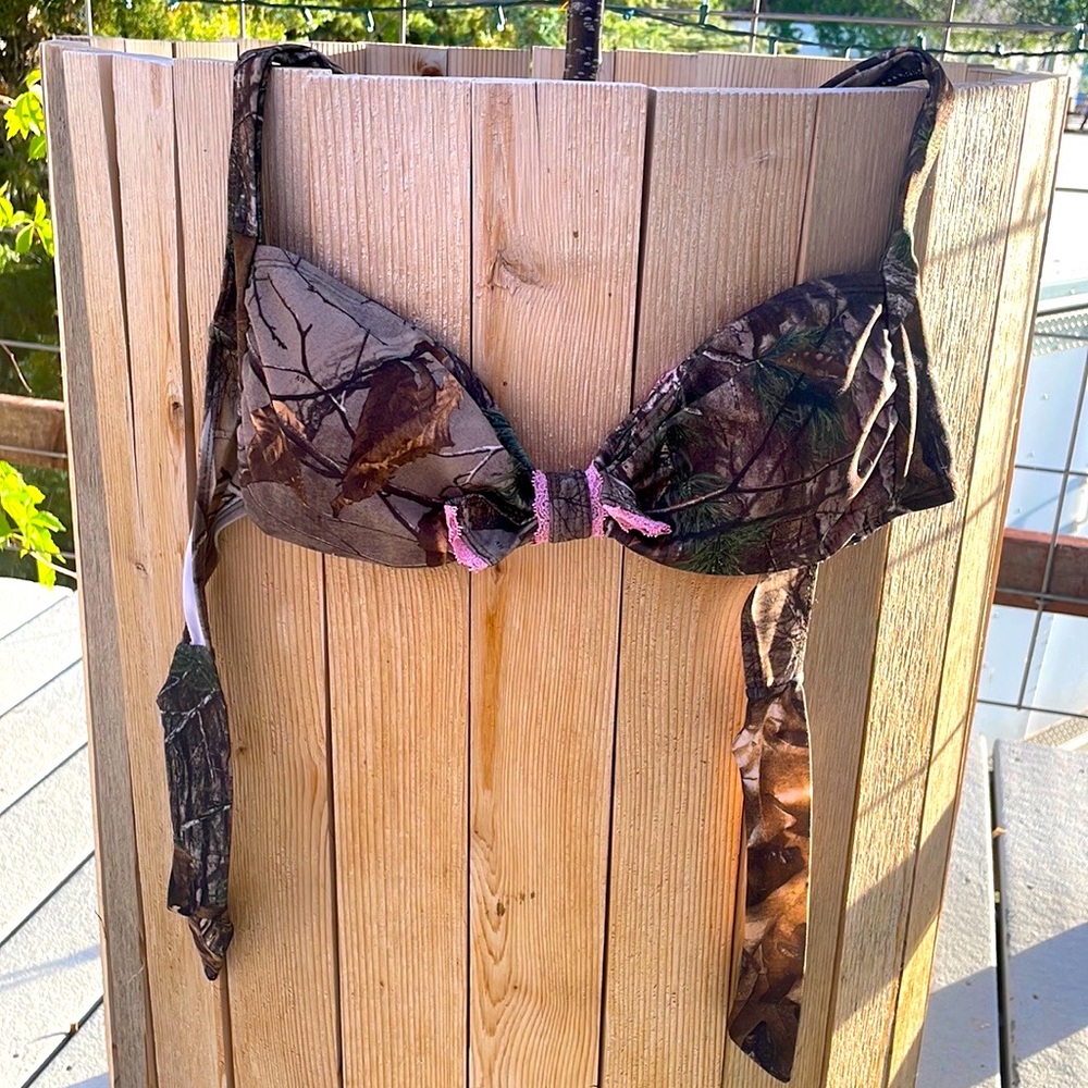 Realtree Girl camo halter tie bikini top - sz L